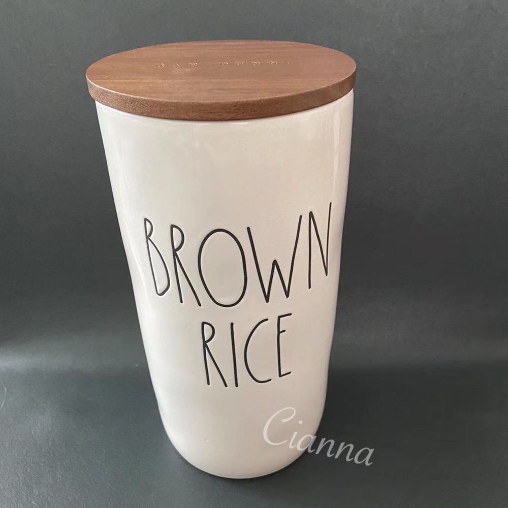 Rae Dunn Brown Rice Cellar